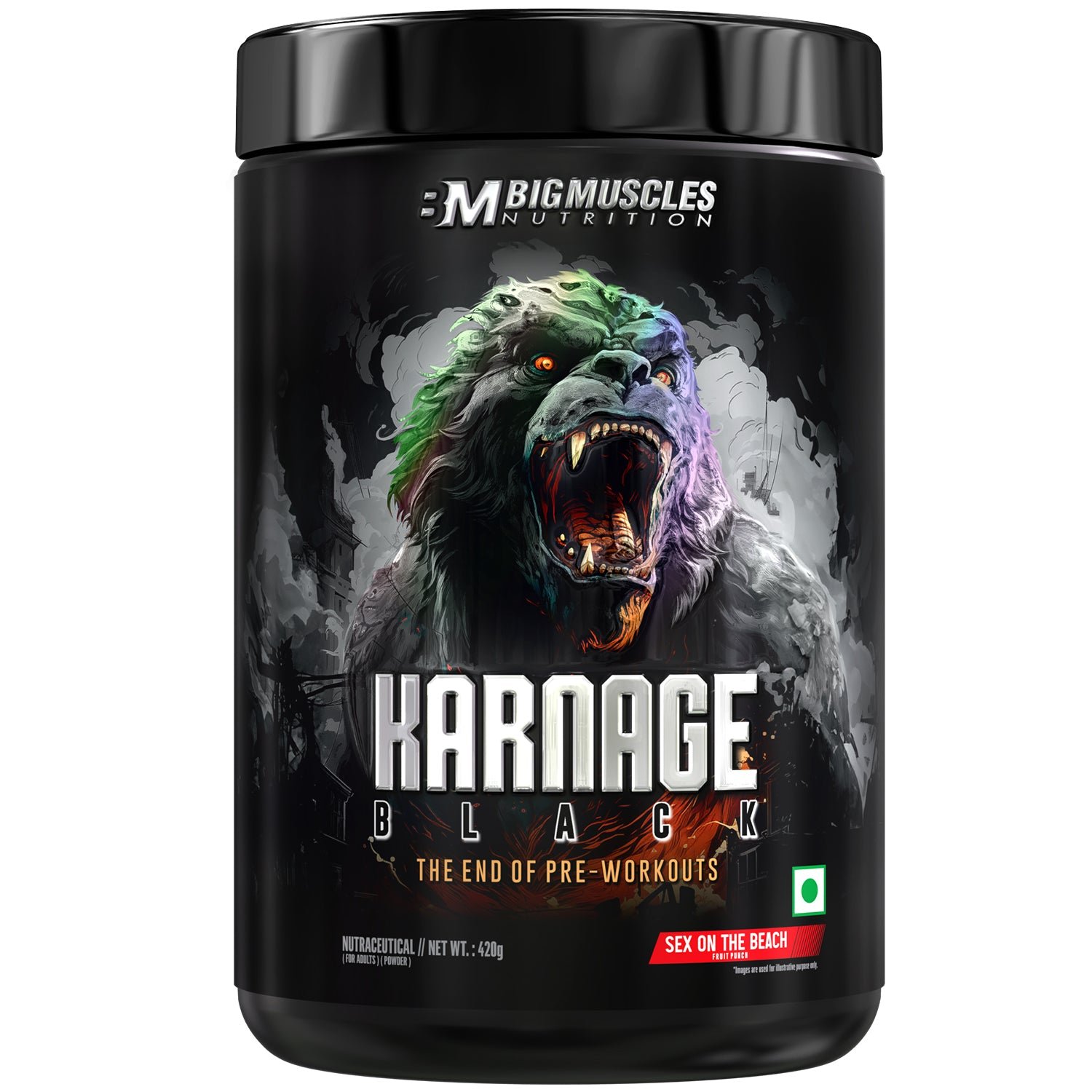 Bigmuscles Karnage Black 420g